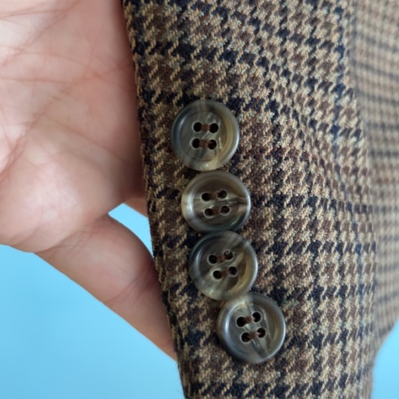 Vintage Burberry Houndstooth Sports Coat - Picture 3 of 11